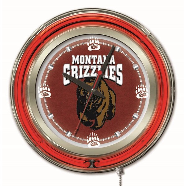 Holland Bar Stool Co University of Montana Double Neon 15" Clock - CLK15MONTUN