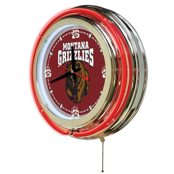 Holland Bar Stool Co University of Montana Double Neon 15" Clock - CLK15MONTUN
