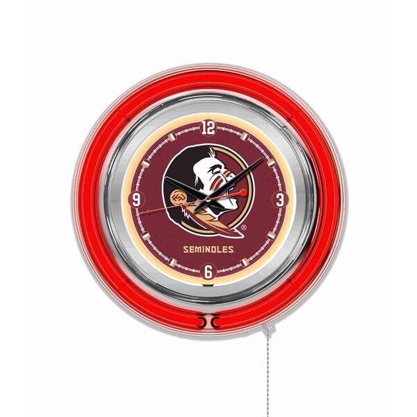 Holland Bar Stool Co Florida State Double Neon 15" Clock (Head) - CLK15FSU-HD
