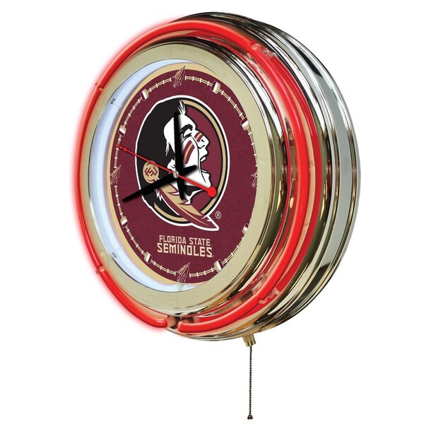 Holland Bar Stool Co Florida State Double Neon 15" Clock (Head) - CLK15FSU-HD