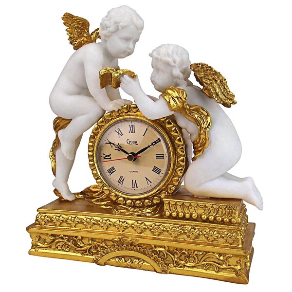 Design Toscano Chateau Carbonne Cherub Mantel Clock - KY72570