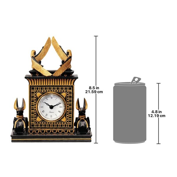 Design Toscano Temple of Anubis Egyptian Revival Sculptural Clock - WU70627
