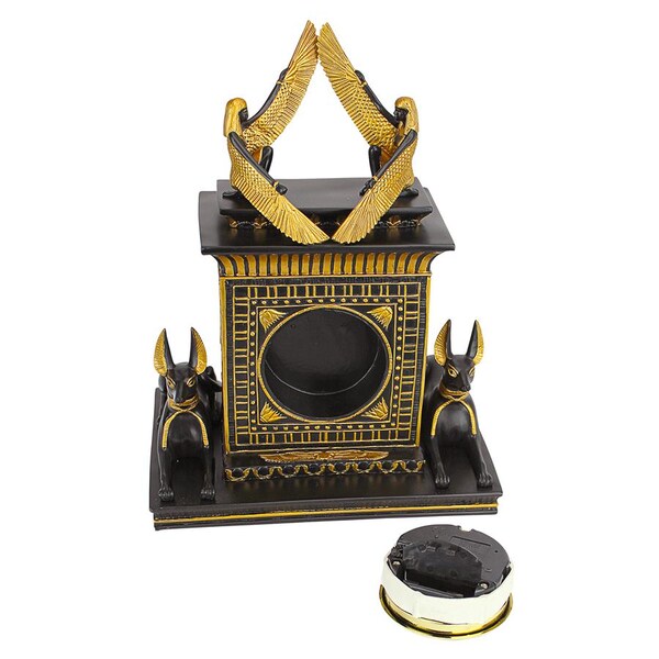 Design Toscano Temple of Anubis Egyptian Revival Sculptural Clock - WU70627