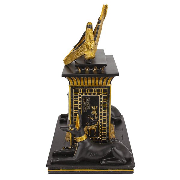 Design Toscano Temple of Anubis Egyptian Revival Sculptural Clock - WU70627