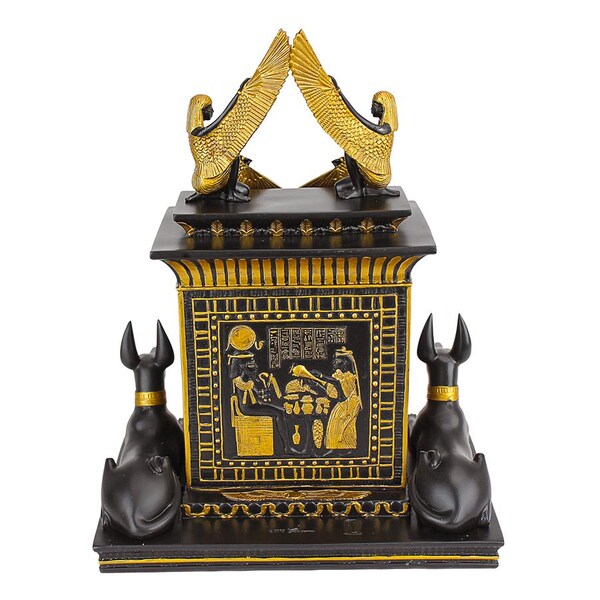 Design Toscano Temple of Anubis Egyptian Revival Sculptural Clock - WU70627