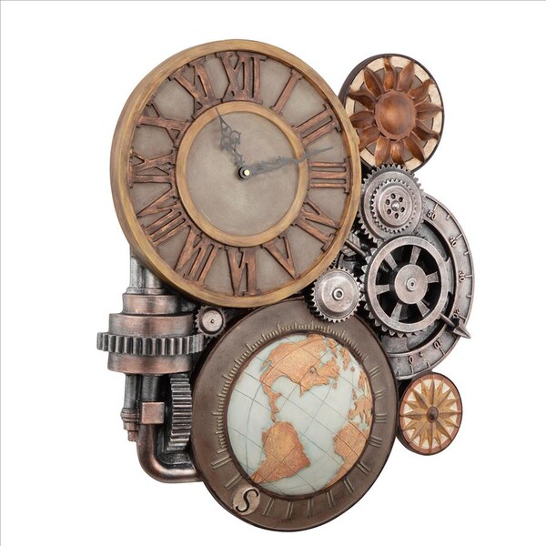 Design Toscano Gears of Time Sculptural Wall Clock: Large - EU9348