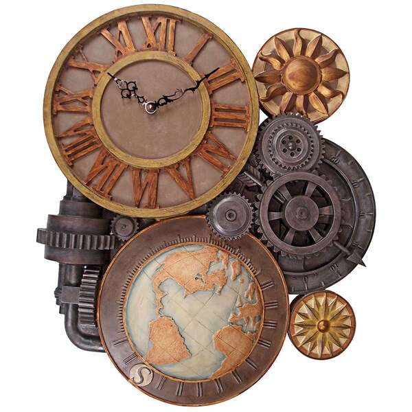 Design Toscano Gears of Time Sculptural Wall Clock: Large - EU9348