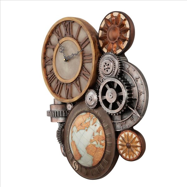 Design Toscano Gears of Time Sculptural Wall Clock: Large - EU9348