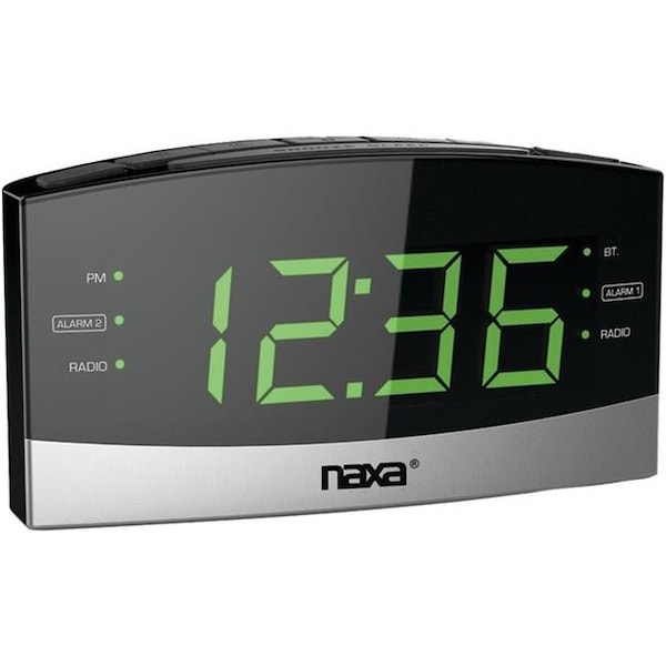 Naxa Electronics Naxa NRC-181 Bluetooth Easy-Read Dual-Alarm Clock with Daily Repeat; Black - NRC-181