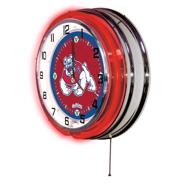 Holland Bar Stool Co Fresno State University Double Neon 19" Clock - CLK19FRESST