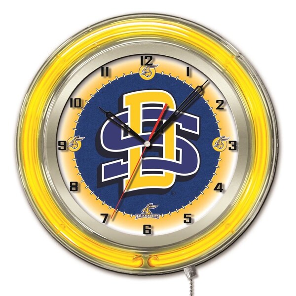 Holland Bar Stool Co South Dakota State University Double Neon 19" Clock - CLK19SDAKST