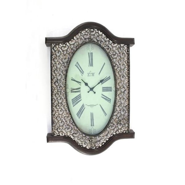 Teton Home Teton Home WD-031 Metal & Wood Wall Clock - Pack of 2 - WD-031