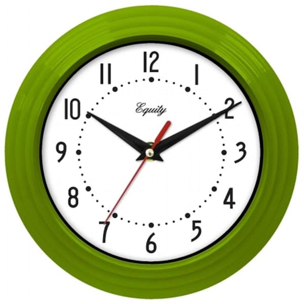 Equity By La Crosse EQUITY LACROSSE  8 in. Analog Wall Clock - Green - EQ304148