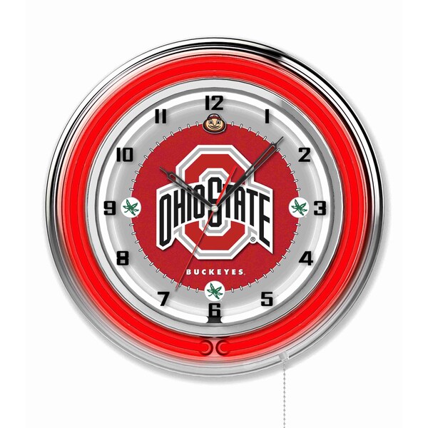 Holland Bar Stool Co Ohio State University Double Neon 19" Clock - CLK19OHIOST
