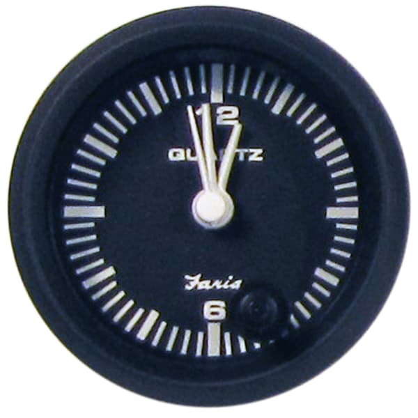 Faria Beede Instruments Faria 12825 Euro Quartz Analog Clock - 2" - 12825