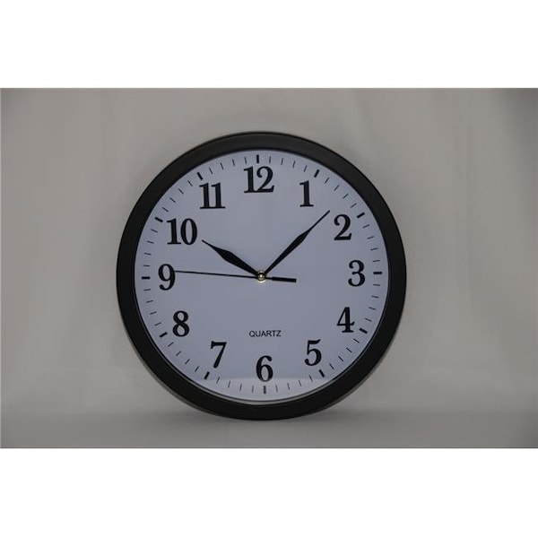 Everrich Industries Everrich EVW-0001 13 in. Black Frame Wall Clock - EVW-0001