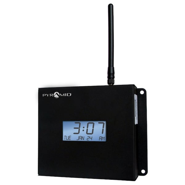 Pyramid 6-1/2" RF Secondary Transmitter Wall or Ceiling Clock, Black - 42337