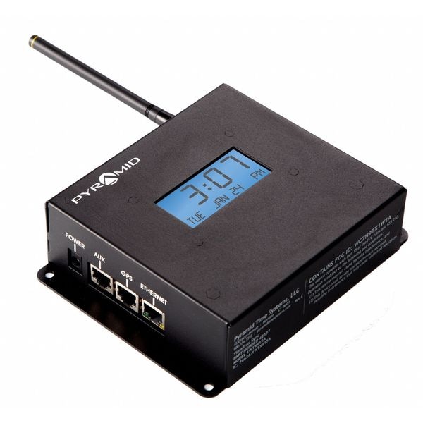 Pyramid 6-1/2" RF Secondary Transmitter Wall or Ceiling Clock, Black - 42337