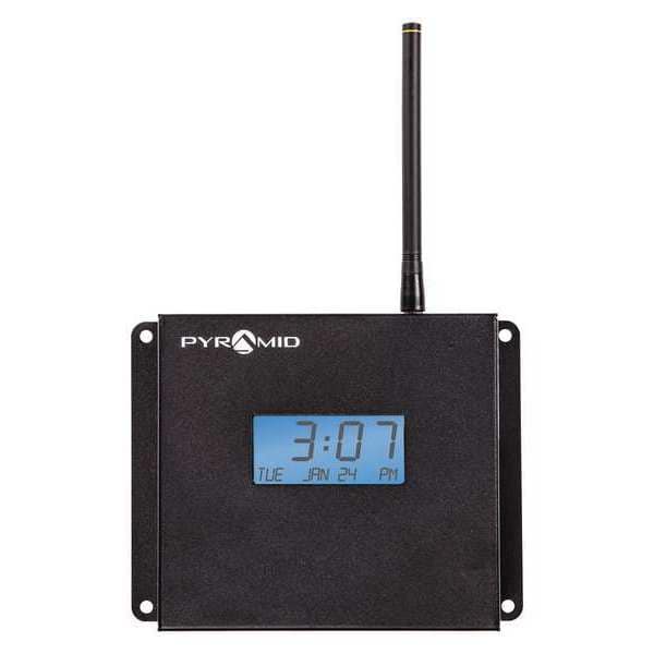 Pyramid 6-1/2" RF Secondary Transmitter Wall or Ceiling Clock, Black - 42337