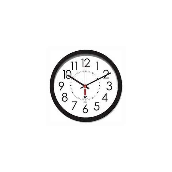 Chicago Lighthouse Chicago Lighthouse 14.5" Round Electric Wall Clock, 5' Cord, Plastic Case, Black - 67801103