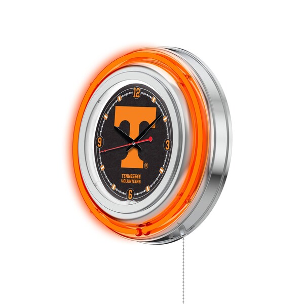 Holland Bar Stool Co University of Tennessee Double Neon 15" Clock - CLK15TENNES