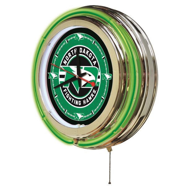 Holland Bar Stool Co University of North Dakota Double Neon 15" Clock - CLK15NORDAK