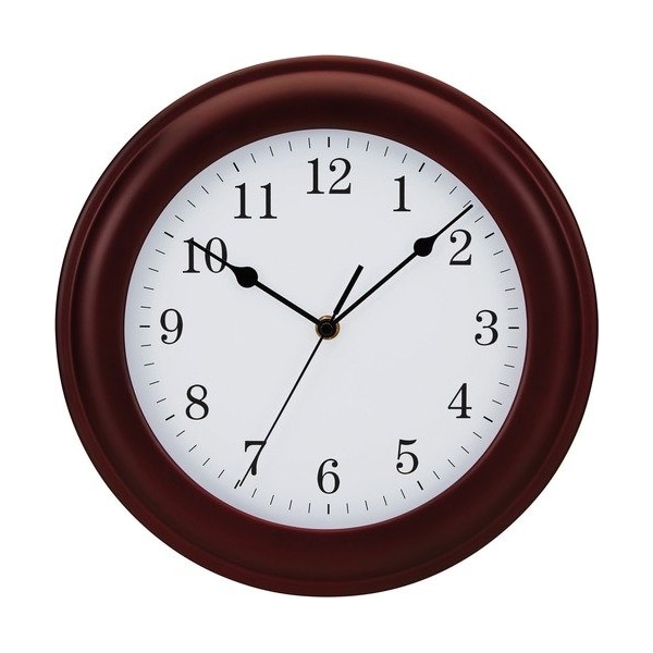 Victory Light Usa Clock, Wall, Wood, 12inDia, Mahogany Case - VLUTC8743FE