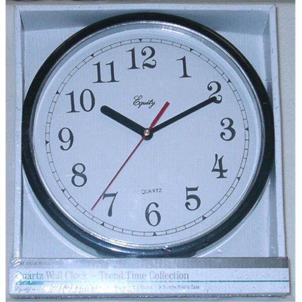 Equity By La Crosse Equity By La Crosse 8.25in. Black Frame Quartz Wall Clock  25013 - 25013