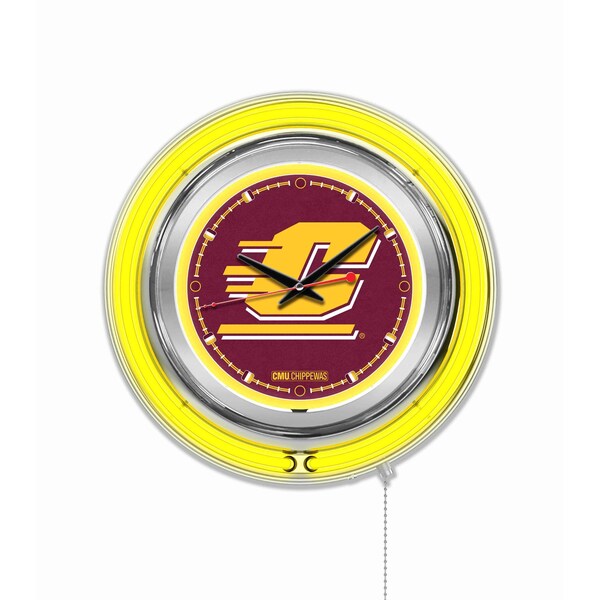 Holland Bar Stool Co Central Michigan University Double Neon 15" Clock - CLK15CENMIC