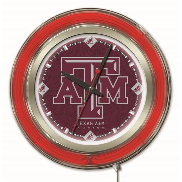 Holland Bar Stool Co Texas A&M Double Neon 15" Clock - CLK15TEXA-M