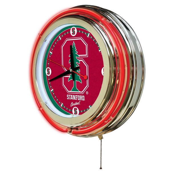 Holland Bar Stool Co Stanford University Double Neon 15" Clock - CLK15STNFRD
