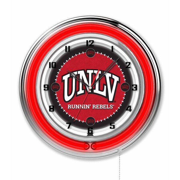 Holland Bar Stool Co University of Nevada Las Vegas Double Neon 19" Clock (UNLV) - CLK19UNEVLV