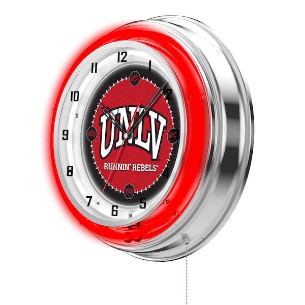 Holland Bar Stool Co University of Nevada Las Vegas Double Neon 19" Clock (UNLV) - CLK19UNEVLV