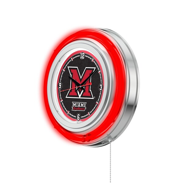 Holland Bar Stool Co Miami University (OH) Double Neon 15" Clock - CLK15MIA-OH