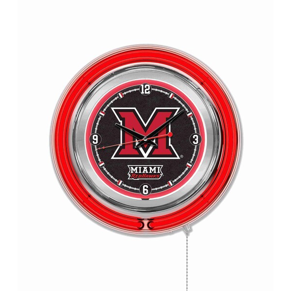 Holland Bar Stool Co Miami University (OH) Double Neon 15" Clock - CLK15MIA-OH