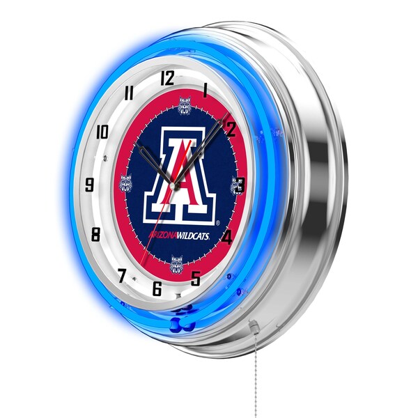Holland Bar Stool Co University of Arizona Double Neon 19" Clock - CLK19ARIZUN