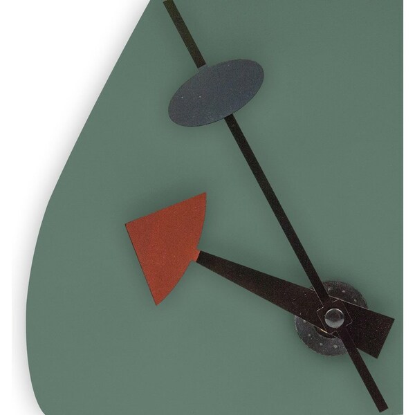 Leisuremod Manchester Modern Rain Drop Design Silent Non-Ticking Wall Clock, Ocean Green - MCLT14OG