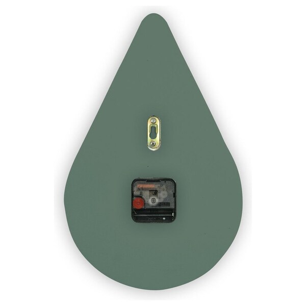 Leisuremod Manchester Modern Rain Drop Design Silent Non-Ticking Wall Clock, Ocean Green - MCLT14OG