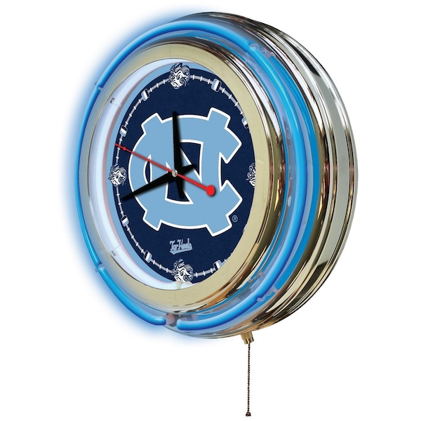 Holland Bar Stool Co University of North Carolina Double Neon 15" Clock - CLK15NORCAR