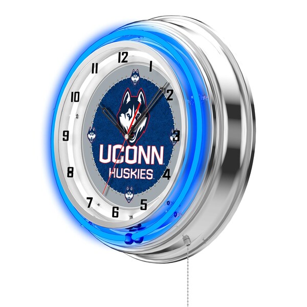 Holland Bar Stool Co University of Connecticut Double Neon 19" Clock - CLK19CONNUN