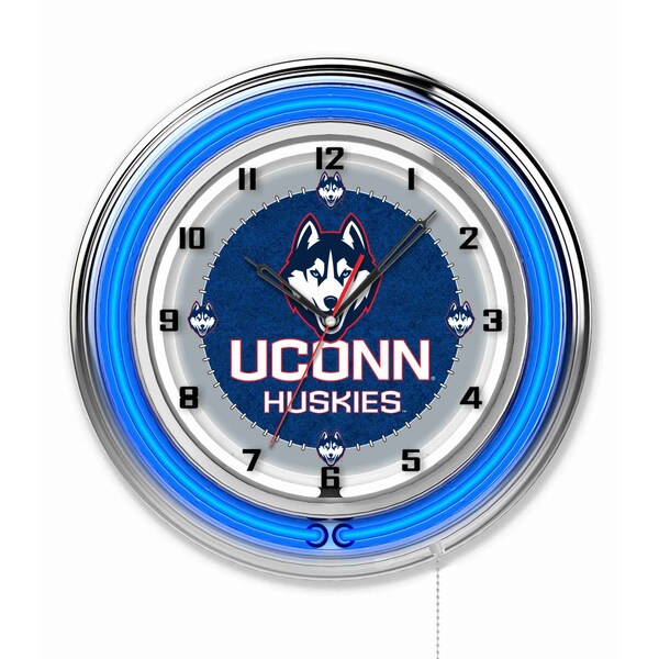 Holland Bar Stool Co University of Connecticut Double Neon 19" Clock - CLK19CONNUN