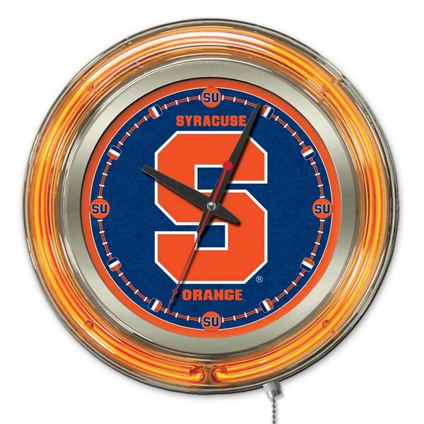 Holland Bar Stool Co Syracuse University Double Neon 15" Clock - CLK15SYRCSE