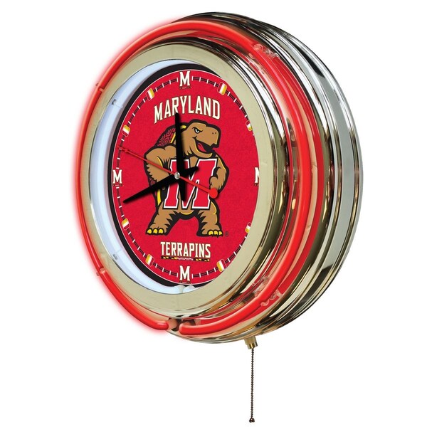 Holland Bar Stool Co University of Maryland Double Neon 15" Clock - CLK15MRYLND