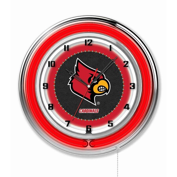 Holland Bar Stool Co University of Louisville Double Neon 19" Clock - CLK19LVILLE