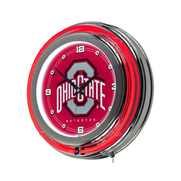 Trademark Gameroom The Ohio State University Neon Clock - 14 inch Diameter - LRG1400-OSU