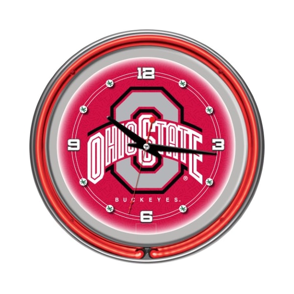 Trademark Gameroom The Ohio State University Neon Clock - 14 inch Diameter - LRG1400-OSU