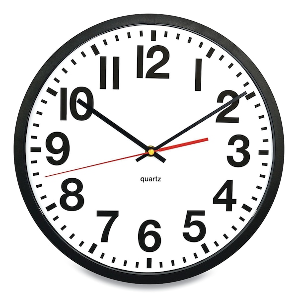 Victory Light Tempus Wall Clock, 11.8 in. Overall Diameter, Black Case, 1 AA sold separately - TC6236RF