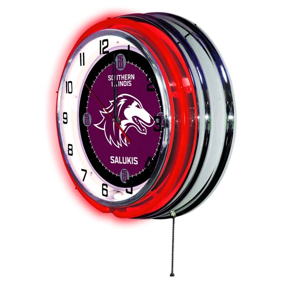Holland Bar Stool Co Southern Illinois University Double Neon 19" Clock - CLK19SOUILL