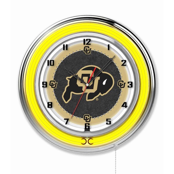 Holland Bar Stool Co University of Colorado Double Neon 19" Clock - CLK19COLOUN