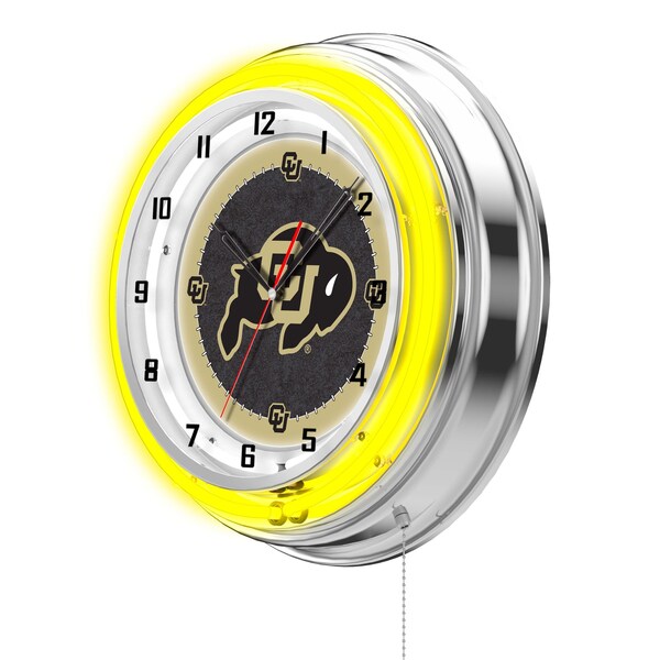 Holland Bar Stool Co University of Colorado Double Neon 19" Clock - CLK19COLOUN